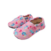 Otroški tekstilni copati Barefoot - Roza Unicorn