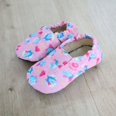 Otroški tekstilni copati Barefoot - Roza Unicorn