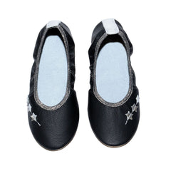 Šolski usnjeni copati Beauty - Črni Copa cop