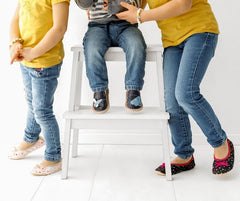 Šolski tekstilni copati Sweethearts - Črni