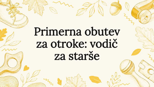 Uvodna ilustracija, ki prikazuje otroške čevlje kot osrednji motiv