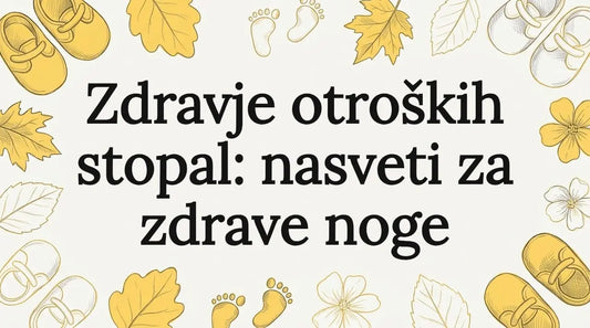 Ilustracija, ki popestri naslov članka o otroških stopalih