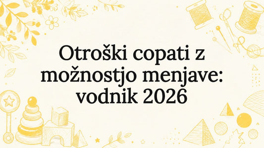 Okrasna naslovna kartica s prikupno ilustracijo, kjer se prepletajo ročno narisani motivi rastlin in otroških igrač.