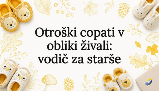 Risba okvirja za naslov, okrašenega z ljubkimi copatki v obliki živali