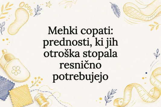 Okrasna ilustracija mehkih otroških copat