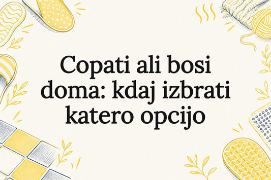 Okrasna ilustracija copat in bose hoje