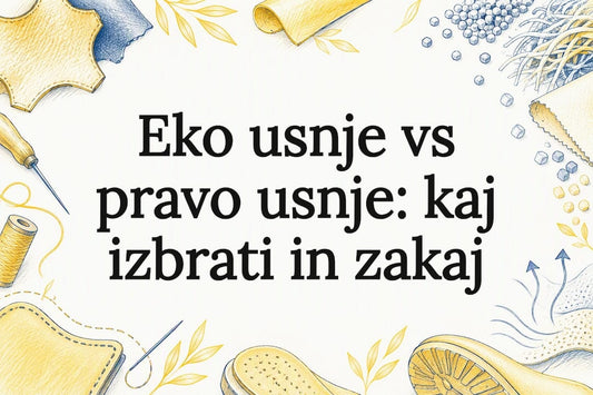 Ilustrirana naslovnica o primerjavi različnih vrst usnja