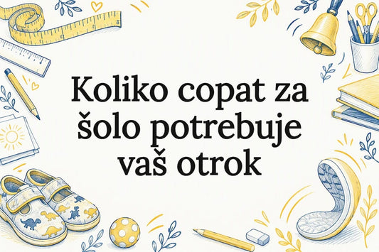 Okrasna ilustracija za naslovnico o šolskih copatih