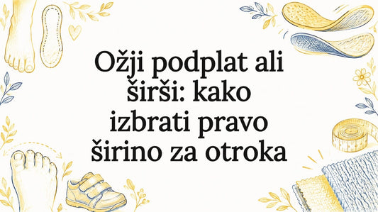Okrasna ilustracija širine otroškega podplata