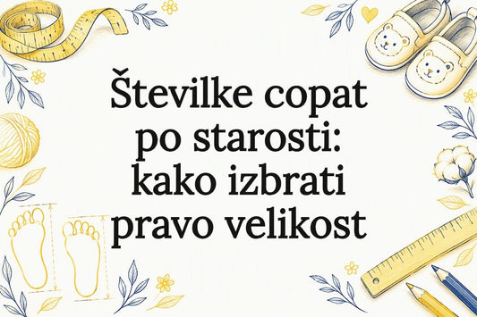 Osnutek naslovnice za izbiro velikosti copat