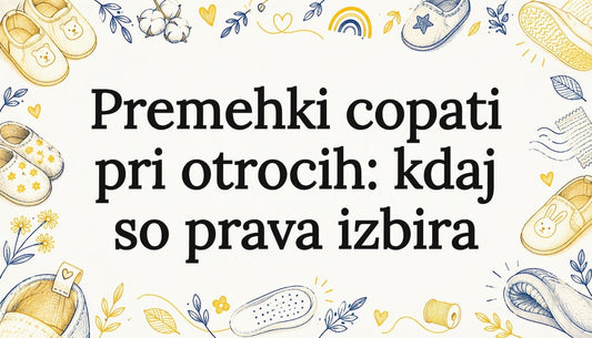 Ilustriran okvir z otroškimi copati