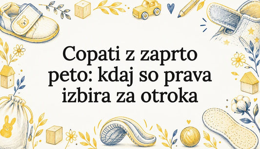 Ilustrirana naslovnica o copatih s pokrito peto